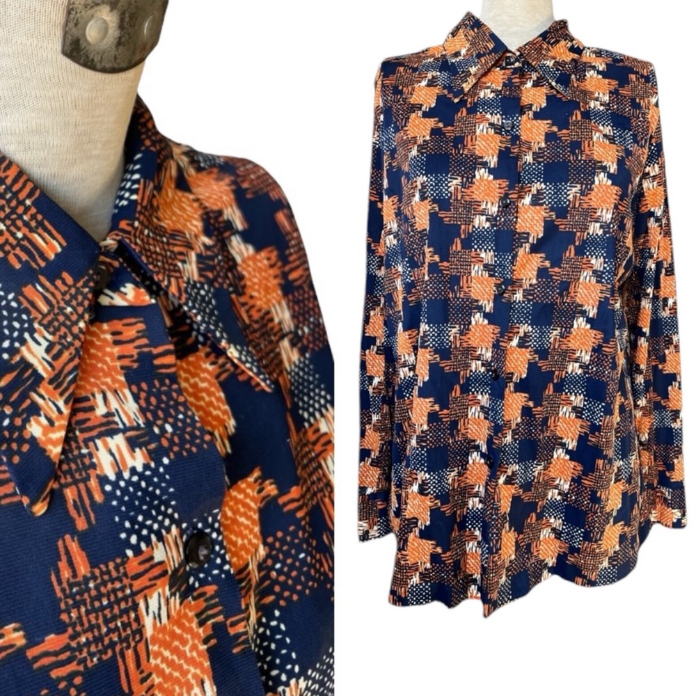 Vintage 70s Mr. Alex Alex Colman Dagger Collar Button Down